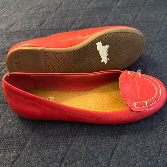 Red Sperry Topsider Penny Loafer Style - Picture 4 of 6